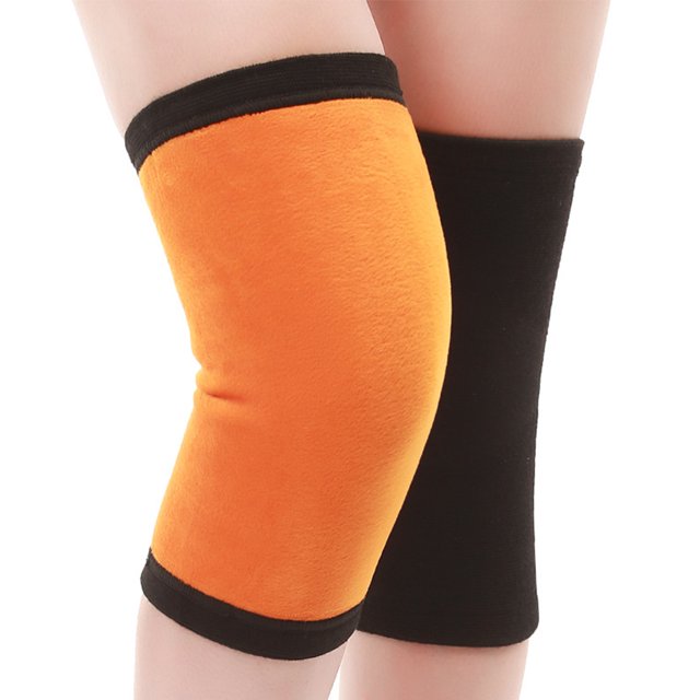 Billuyoard 1 par de rodilleras antifrío, rodilleras de terciopelo para invierno, rodilleras deportivas elásticas transpirables, calentador de piernas para Suministros térmicos Negro L Billuyoard HA071016-05