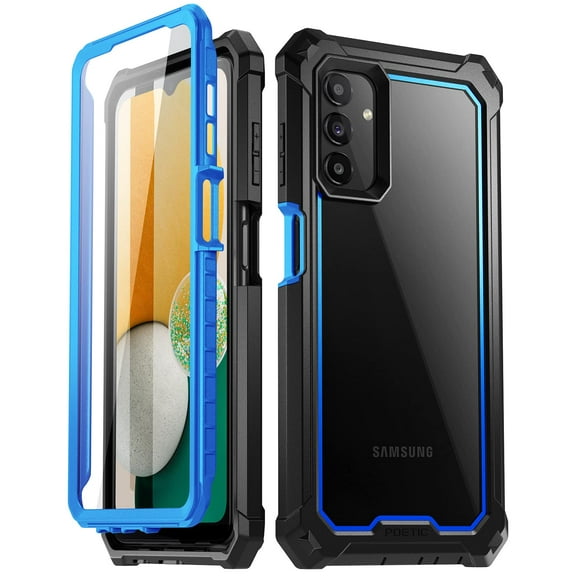 Poetic Guardian Case for Samsung Galaxy A13 5G, Clear Case with Built-in Screen Protector, Blue/Clear