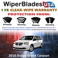 thumbnail image 2 of 2018 Dodge Grand Caravan Beam Wiper Blades Wipers w/1yr Warranty (Set of 2) (WiperBladesUSA), 2 of 5