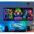thumbnail image 3 of 3Pcs Cool Gaming Wall Art Retro Video Gamer watercolor Posters Pictures Colorful Neon Gamepad Canvas Painting Prints for Boys Room Kids Gamer Room Bedroom for Boys Home Decoration, 3 of 5