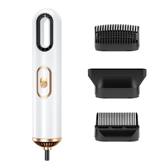 Xylobyte Hair Dryer, 800W Fast Drying Low Noise Blow Dryer, hair dryer brush with 3 Attachments for Home Salon Travel, White