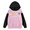 thumbnail image 4 of Children Long Sleeve Color Matching Printed Letters Hooded Fleece Sweater, 4 of 4