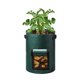 thumbnail image 5 of Bolsa de cultivo de patatas para jardín, 2 unidades, tejido de polietileno, para jardinería, maceta gruesa, para verduras, con asas, color verde oscuro, verde oscuro, 5 of 5