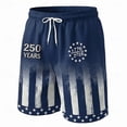thumbnail image 4 of XINPINGMen's American Flag Swim Trunks 4th of July Outfits Patriotic Plus Size Bathing Suits with Liner and Pocket Quick Dry Summer Board Shorts, 4 of 5