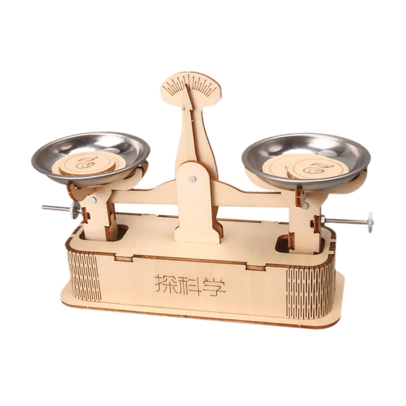 Balance Scale DIY Building Model Engineering Kit Wooden Material for Kids Ages 8-12 Educational Toy