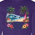 thumbnail image 4 of Inktastic Aloha Hawaii Tropical Beach Surfboard Design Long Sleeve T-Shirt, 4 of 5
