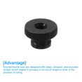 thumbnail image 4 of Uxcell Knurled Thumb Nuts 8Pack M5 Carbon Steel Nut High Head Through Hole, Black, 4 of 5