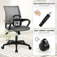 thumbnail image 4 of YRLLENSDAN Mesh Office Chair, Home Office Desk Chairs with Wheels and Arms Computer Chair Rolling Chair for Adults,2 Pack Grey, 4 of 7