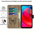 thumbnail image 3 of Alltyech Flip Wallet Case for Moto G Stylus 5G 6.8-inch, 3D Big Butterfly Embossed Cards Slots Hand Strap Kickstand Drop Protection Anti-scratch Cover Case for Motorola Moto G Stylus 5G - Gray, 3 of 4
