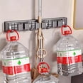 thumbnail image 5 of Gray 3 Hooks 2 Clips ,Heavy-duty Golden Metal Mop And Broom Holder with Adjustable Hooks - Wall-mounted Organizer for Home, Kitchen, Garden, Laundry Room, Garage - Durable Tool And Equipment Storage, 5 of 14