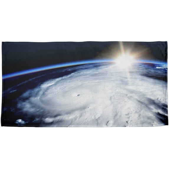 Hurricane at Sunrise Force of Nature All Over Beach Towel