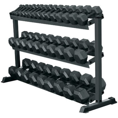 York Barbell 3-Tier Pro-Hex Dumbbell Rack by York Barbell