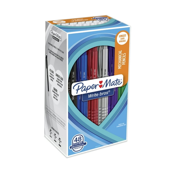 Paper Mate Write Bros. Mechanical Pencils, 0.7mm, HB 2, Assorted