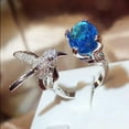 thumbnail image 3 of Copper Ring With Hummingbird Design Elegant Fashion Jewelry For Women Electroplated Copper Ring Gifting For Her, 3 of 6