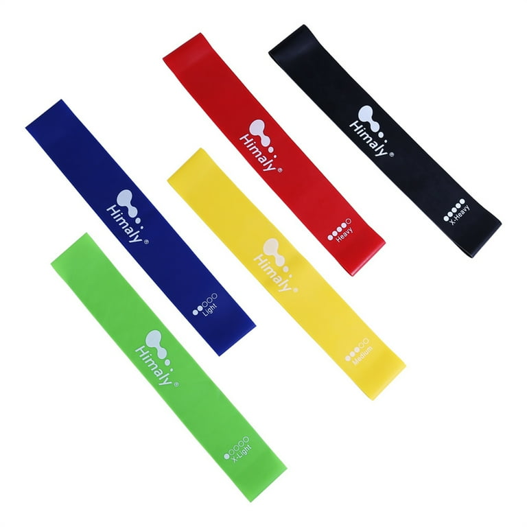 Himaly Resistance Band Exercise Loop Bands Leg Exercise Bands for Stretching Set of 5