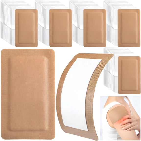 QARUN 60 Pcs Flexible Extra Large Adhesive Bandages 5" x 3" Sterile Fabric Adhesive Bandages with Non Stick Pad,Latex Free for Wound Care
