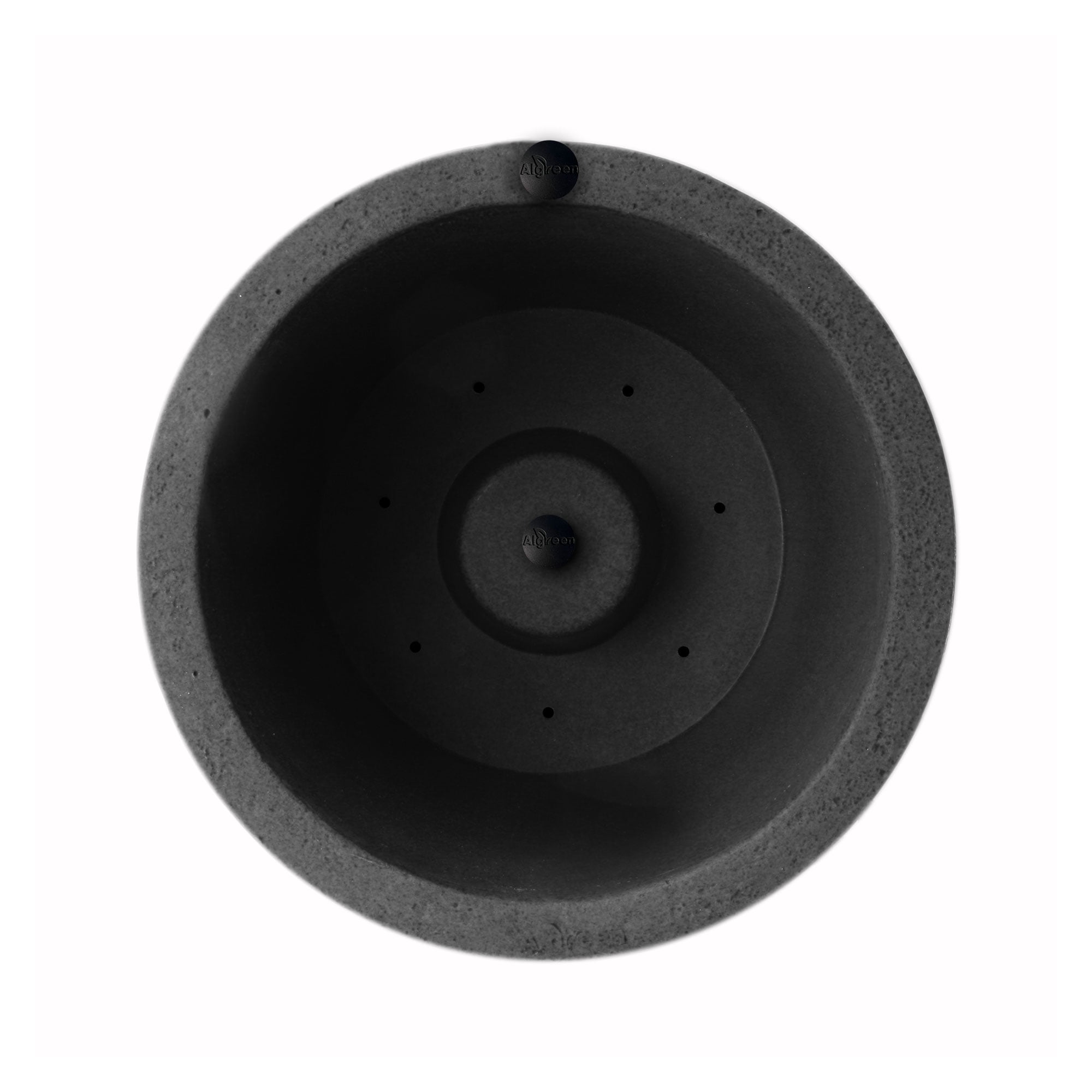 Algreen Crete 25" Self-Watering Planter, Tall, Black Resin