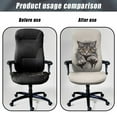 thumbnail image 4 of FKELYI Grey Cat Print Office Chair Cover Anti-Dust Swivel Chair Slipcover Washable Computer Chair Protector for Gaming Chair Armchair Home Office Decoration, Small, 4 of 6