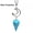 Blue Turquoise, variant on Natural Crystal Moon Hexagonal Pyramid Necklace Pendant Chakra Pendulum Reiki-Blue Turquoise