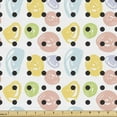 thumbnail image 1 of Abstract Fabric by the Yard, Colorful Scribble Rounds and Dark Color Polka Dots Modernistic Print, Decorative Upholstery Fabric for Chairs & Home Accents, Multicolor by Ambesonne, 1 of 5