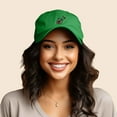 thumbnail image 3 of Dalix Melody Frog Embroidered Womens Cotton Dad Hat Baseball Cap Adjustable in Kelly Green, 3 of 5