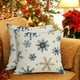 thumbnail image 5 of Juego de fundas de almohada con diseño de árbol de Navidad | Fundas de almohada decorativas navideñas de 45 x 45 cm en azul oscuro | Fundas de cojín festivas para salón con cremallera oculta, 5 of 5