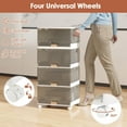 thumbnail image 6 of Costway 4-Cube Stackable Storage Bins with Detachable Wheels 18 Gal Large Organizer, 6 of 10