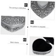 thumbnail image 5 of FYBTOF 3 Pcs Heart Jewelry Box Jewelry Storage Organizer Trinket Silver Jewelry Case Mini Ring Holder Tray Travel Earring Case Travel Jewlry Cases Metal Jewelry Rack Flannel Heart-shaped-1872, 5 of 5