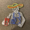 thumbnail image 4 of Handmadetneonsign Mexican Skull Taco Neon Sign, Mexican Tacos Food Wall Art Decor, Tacos Store Wall Decor, 4 of 5
