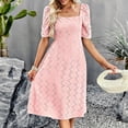 thumbnail image 2 of Vedolay T Shirt Dress Women's Bodycon Deep V Neck Long Sleeve Cut Out Club Mini Dress,Pink M, 2 of 5