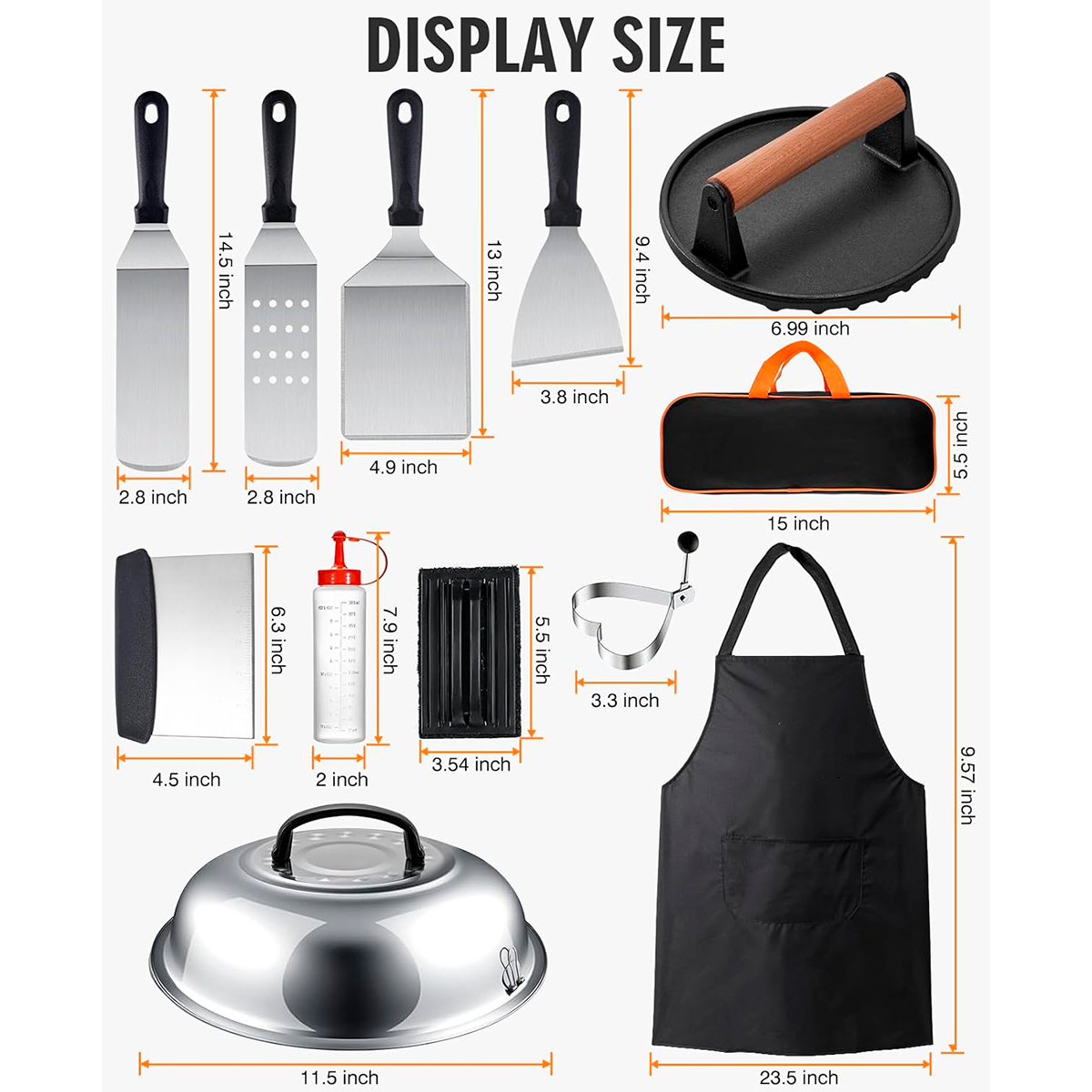 15-Piece Flat Top Griddle Accessory Kit with Spatulas & Tools photo 2