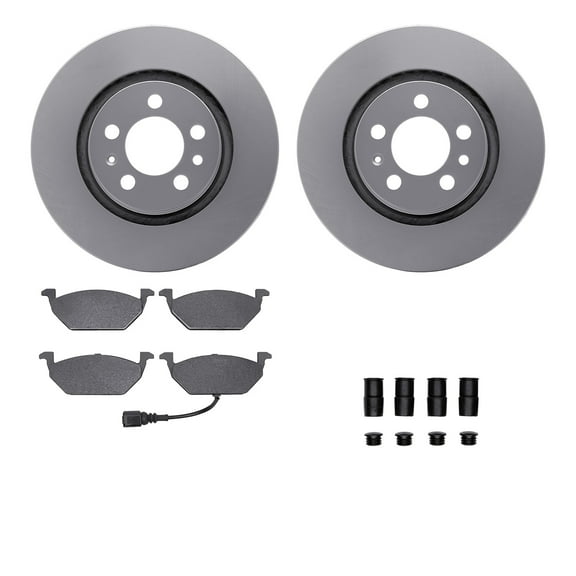 Dynamic Friction Company Front Geospec Brake Rotors with 5000 Advanced Brake Pads includes Hardware 4512-74090
