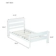 thumbnail image 7 of Miniyam Wood Twin Size Bed with Headboard for Kids and Teens, White, 7 of 7