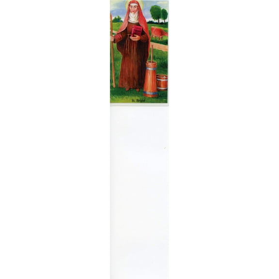 St. Brigid of Ireland - Relic Laminated holy card - Blessed by Pope Francis