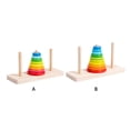 thumbnail image 2 of Ounissouiy Juguete de entrenamiento mental de madera colorido para desarrollar las habilidades de los niños material didáctico en la Torre de Juguetes Educativos 10 capas de color, 2 of 6