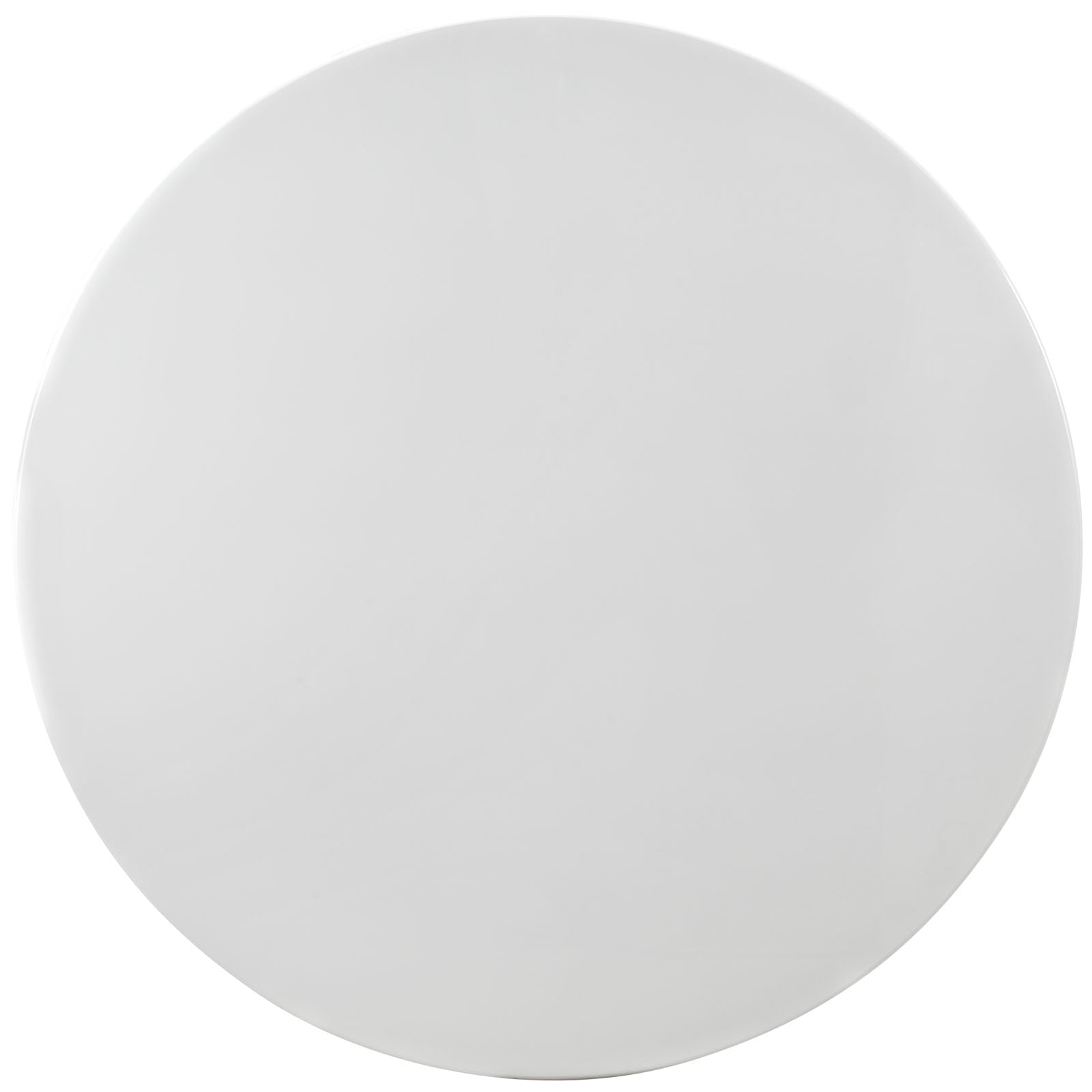 Modway Lippa 47" Round Modern Wood Top Dining Table in White