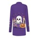 thumbnail image 4 of Cárdigan de manga larga con estampado de Halloween para mujer, chaqueta de poliéster, 4 of 6
