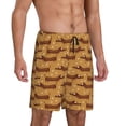 thumbnail image 2 of Fotbe Dachshund Dog Puppy Pantalones Cortos de Pijama para Hombre, Ropa de Dormir, Pantalones de Pijama Cortos para Hombre-X-Large, 2 of 6