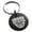 Black, variant on Stainless Steel Aztec Warrior Mask Rune Engraved Small Medallion Circle Charm Keychain Keyring