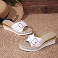 thumbnail image 6 of Viluyesy Womens Slide Wedge Sandals, Casual 2026 Slip-On Open Toe Summer Fashion Platform Shoes White US7.5, 6 of 9