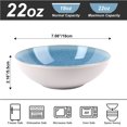 thumbnail image 6 of 7 Inch Pasta Bowls Set of 4, 22oz Serving Bowls for Kitchen, Soup Bowl, Large Stoneware Bowls for Festivals, Housewarming, Dinnerware, 6 of 6