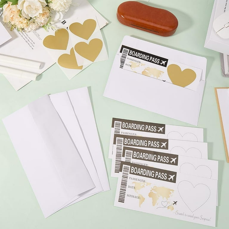 AWSICE Scratch Surprise Boarding Pass, 1 Set Make Your Own DIY - Want