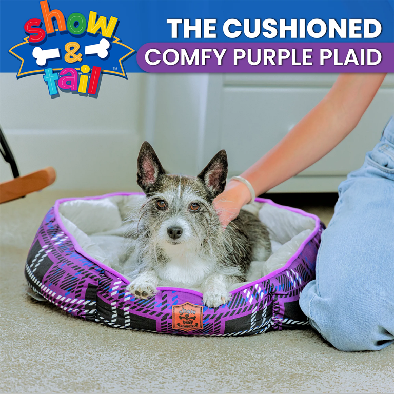 Show Tail The Cushioned Comfy Dog Bed – Soft Fleece Fluffy Dog