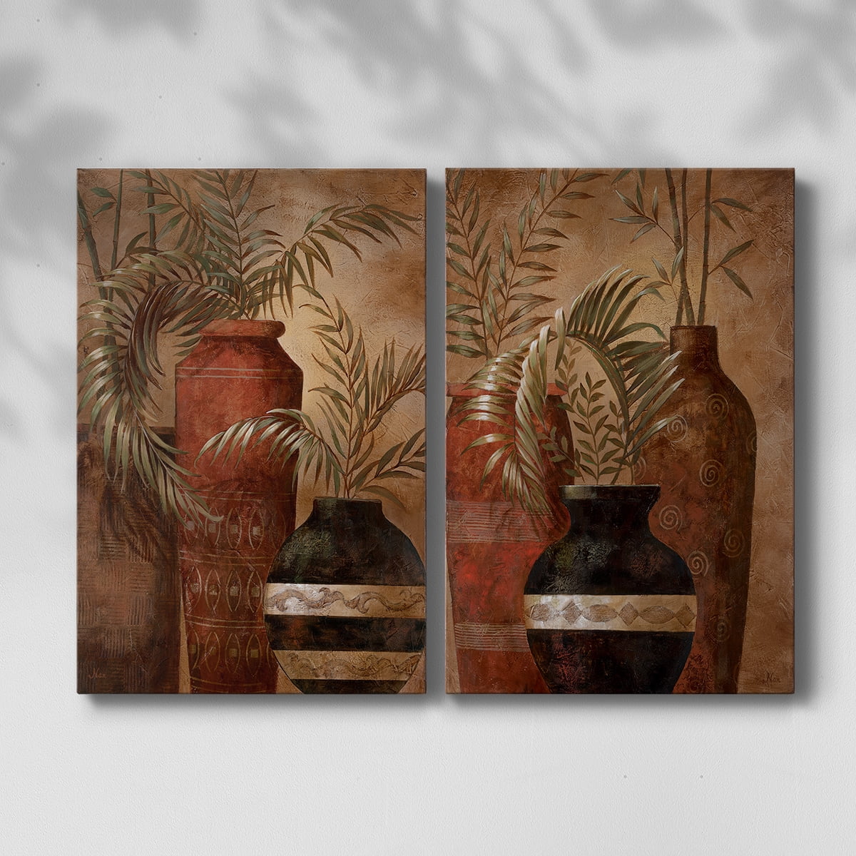 Wexford Home Exotic Vacation - 12" x 18" Wrapped Canvas Prints (Set of 2), Ready to Hang