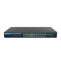 ToVi 24-Port Gigabit PoE Switch w/ 4×10G SFP Uplink (1U Rackmount) - (NS-1G24)