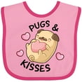 thumbnail image 3 of Inktastic Valentines Day Pugs & Kisses with Hearts Boys or Girls Baby Bib, 3 of 4