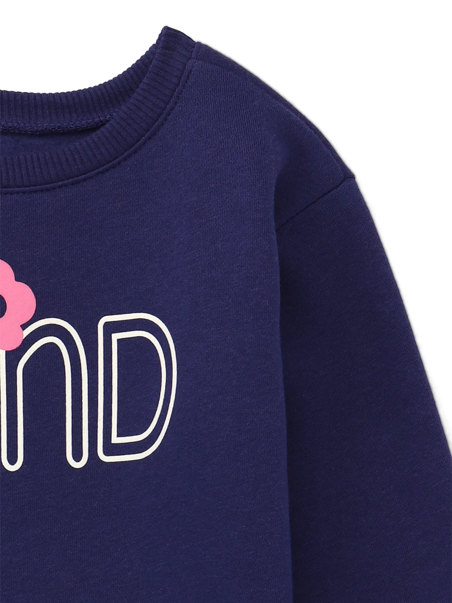 Garanimals Toddler Girl Graphic Fleece Sweatshirt with Long Sleeves, Sizes 2T-5T