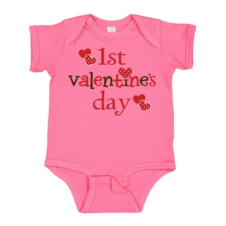

Inktastic 1st Valentine Day Cute Gift Baby Boy or Baby Girl Bodysuit
