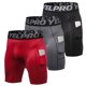 thumbnail image 1 of Bermudas Pack de 3 pantalones cortos de compresión para hombre, ropa interior de entrenamiento activo con bolsillo YEL Bermudas, 1 of 5