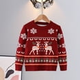 thumbnail image 4 of Uxgjfwu Christmas Sweaters for Kids Fashion Chunky Crewneck Pullover Tops Winter Warm Sweater Long Sleeve Shirts, 4 of 8